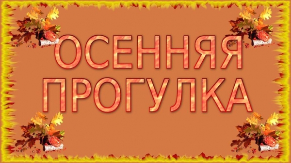 Экскурсия в осенний парк Илизарова в старшей  группе «Смешарики»